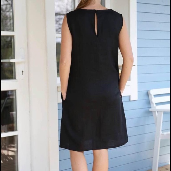 Japanese Style Linen Shift Dress. - Picture 2 of 8